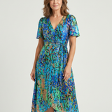 Annabelle — Midi Dress with an Abstract Print