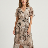 Annabelle — Midi Dress with an Abstract Print