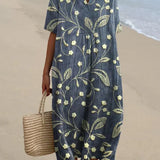 Cassia — Boho Midi Dress with Embroidery